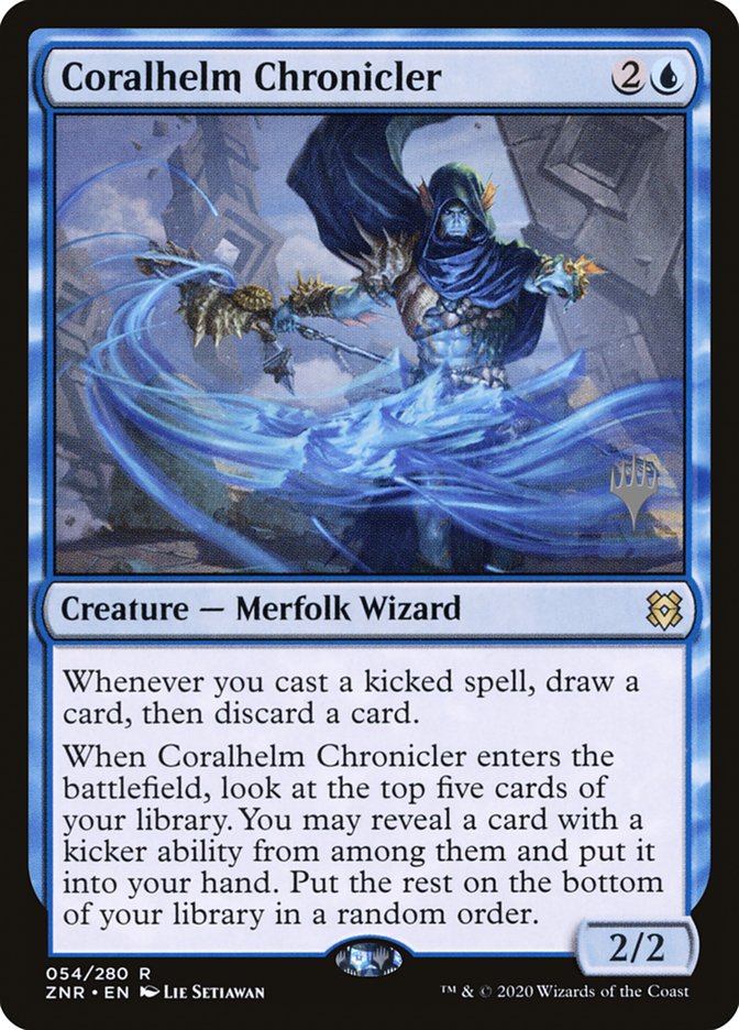 Coralhelm Chronicler (Promo Pack) [Zendikar Rising Promos] Foil