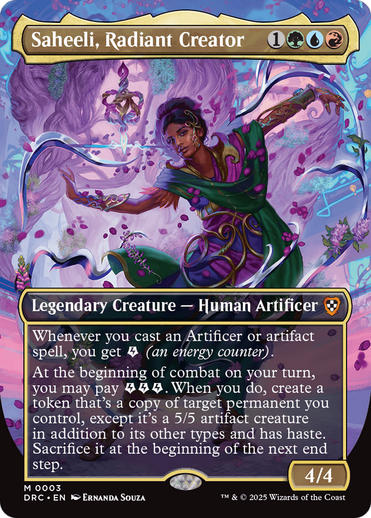 Saheeli, Radiant Creator (Borderless) [Aetherdrift Commander] Foil