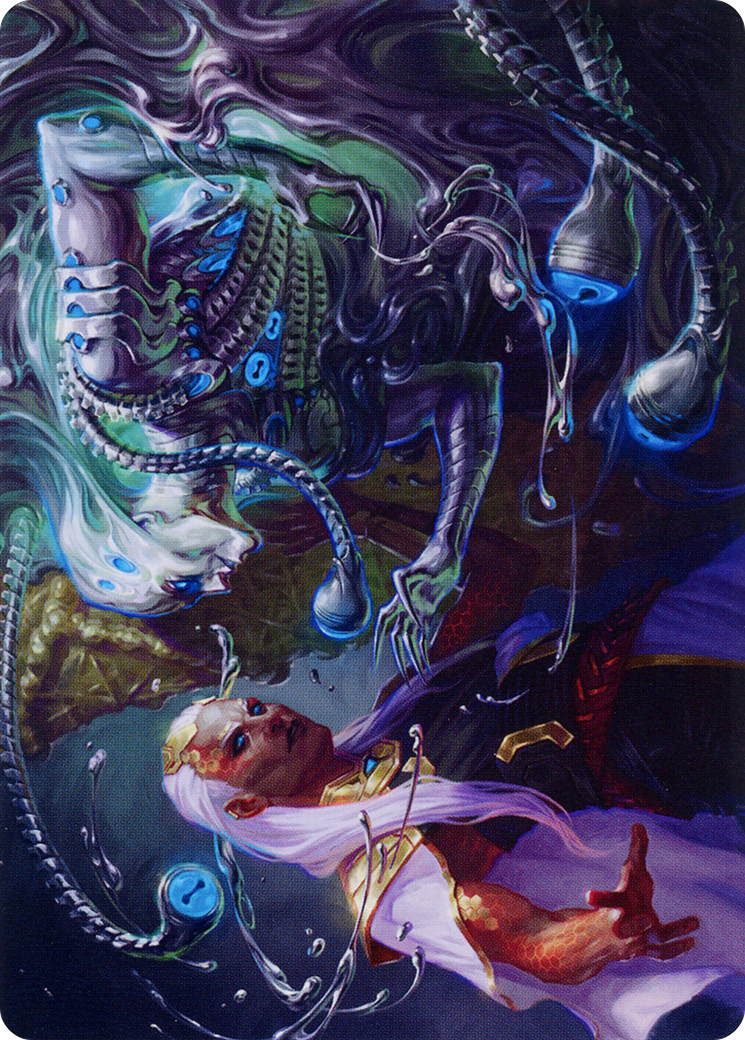 Mirage Mockery // Mirage Mockery  [Phyrexia: All Will Be One Art Series] (Borderless) Foil