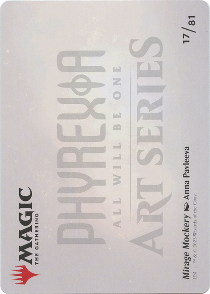 Mirage Mockery // Mirage Mockery  [Phyrexia: All Will Be One Art Series] (Borderless) Foil