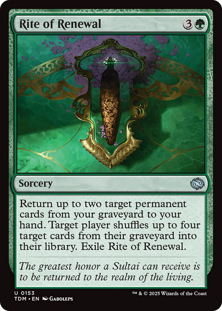 Rite of Renewal [Tarkir: Dragonstorm] Foil