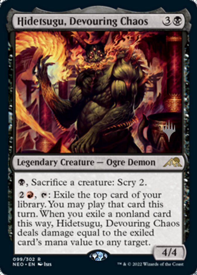 Hidetsugu, Devouring Chaos (Promo Pack) [Kamigawa: Neon Dynasty Promos] Foil