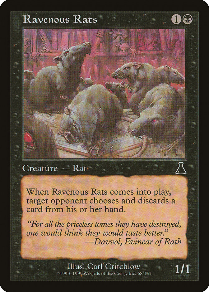 Ravenous Rats [Urza's Destiny] Foil