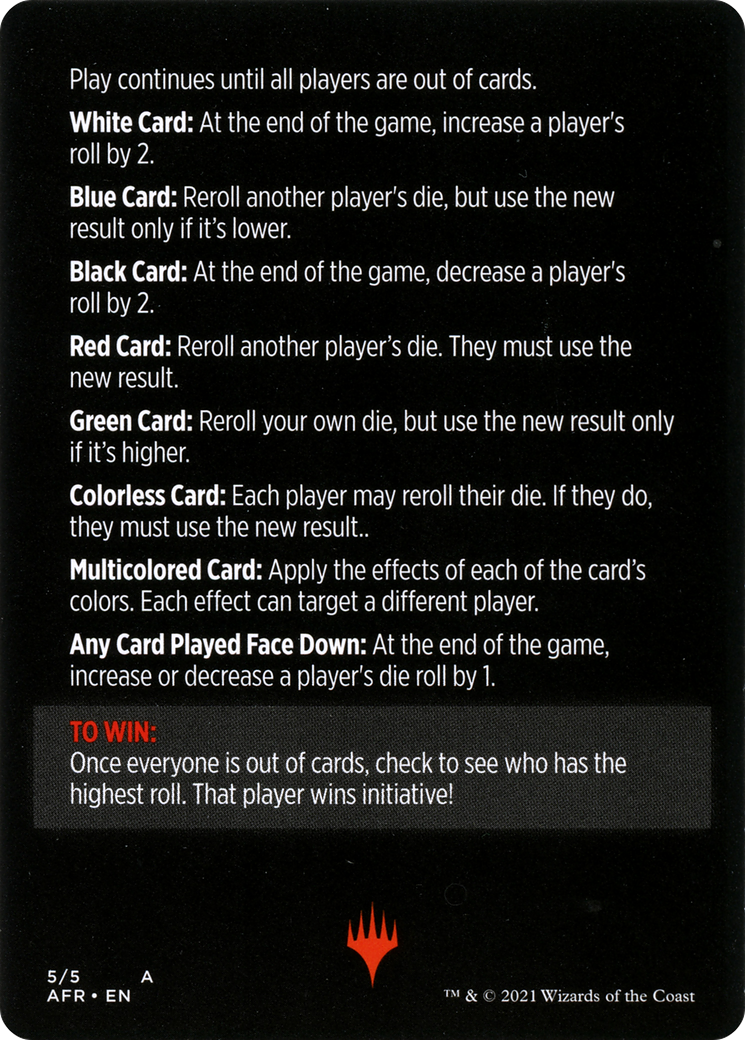Roll for Initiative // Roll for Initiative (cont'd)  [Adventures in the Forgotten Realms Minigames] Foil