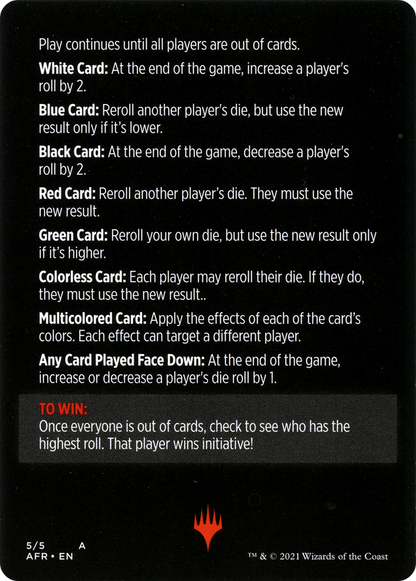 Roll for Initiative // Roll for Initiative (cont'd)  [Adventures in the Forgotten Realms Minigames] Foil