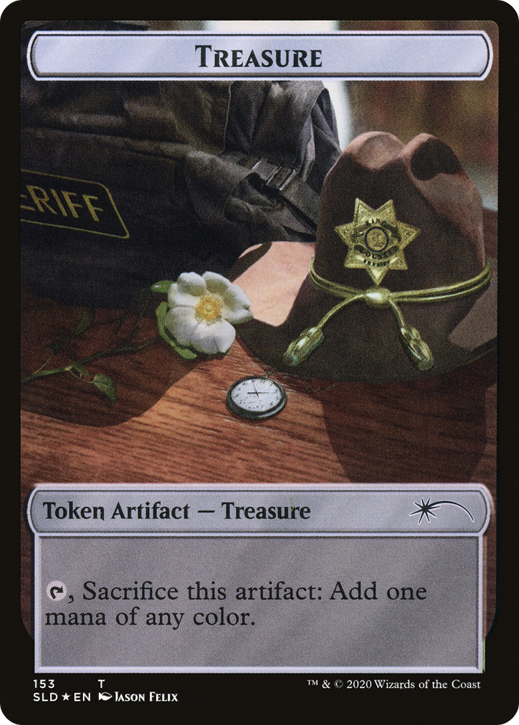 Treasure // Walker (Bicycle Girl) Double-sided Token  [Secret Lair Drop] Foil