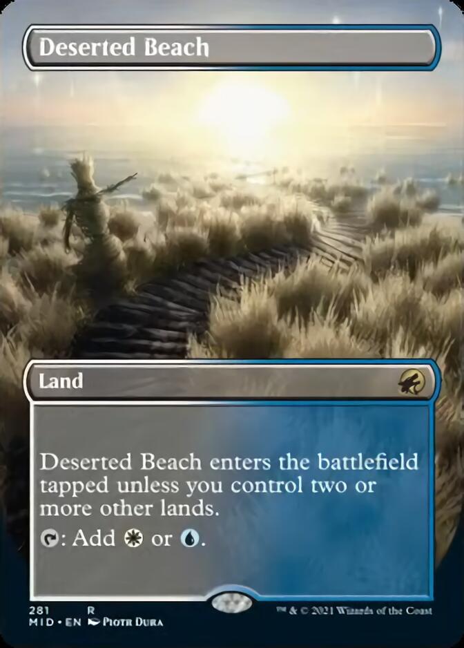 Deserted Beach (Borderless Alternate Art) [Innistrad: Midnight Hunt] Foil