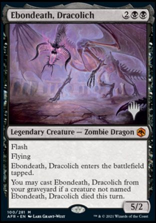 Ebondeath, Dracolich (Promo Pack) [Dungeons & Dragons: Adventures in the Forgotten Realms Promos] Foil