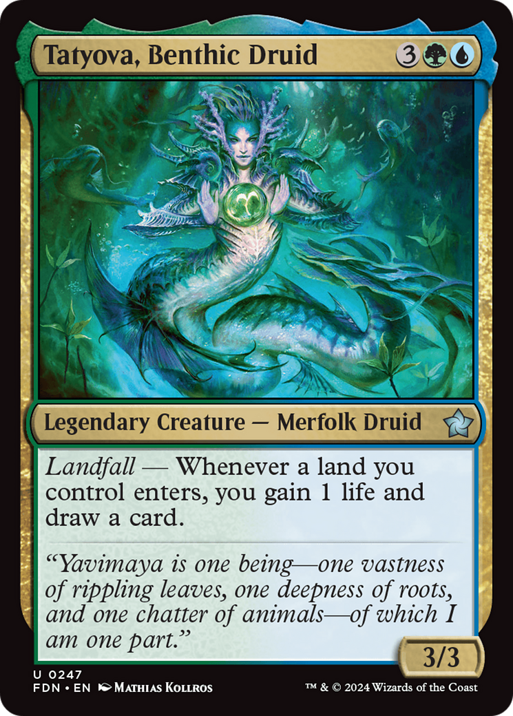 Tatyova, Benthic Druid [Foundations] Foil