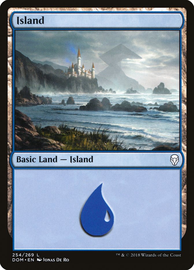 Island (254) [Dominaria] Foil