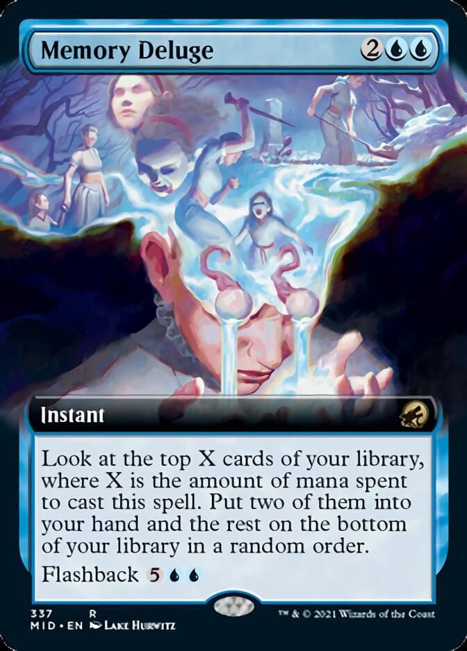 Memory Deluge (Extended Art) [Innistrad: Midnight Hunt] Foil