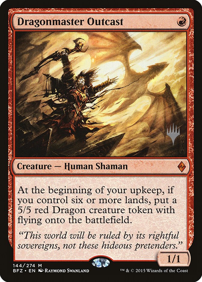 Dragonmaster Outcast (Promo Pack) [Battle for Zendikar Promos] Foil