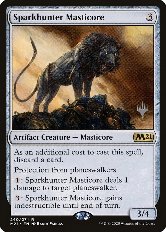 Sparkhunter Masticore (Promo Pack) [Core Set 2021 Promos] Foil