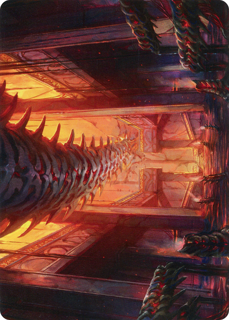 Bloodfell Caves // Bloodfell Caves  [March of the Machine Art Series] (Borderless) Foil