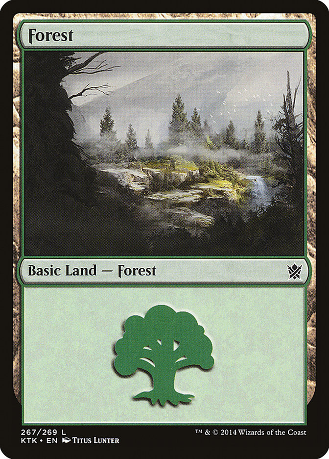 Forest (267) [Khans of Tarkir] Foil