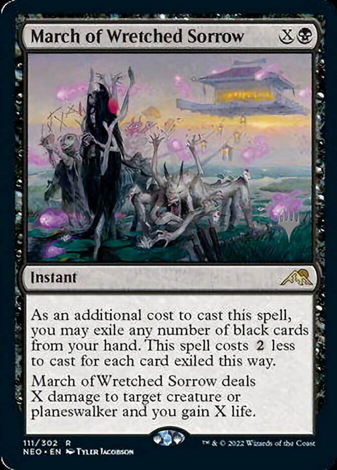 March of Wretched Sorrow (Promo Pack) [Kamigawa: Neon Dynasty Promos] Foil