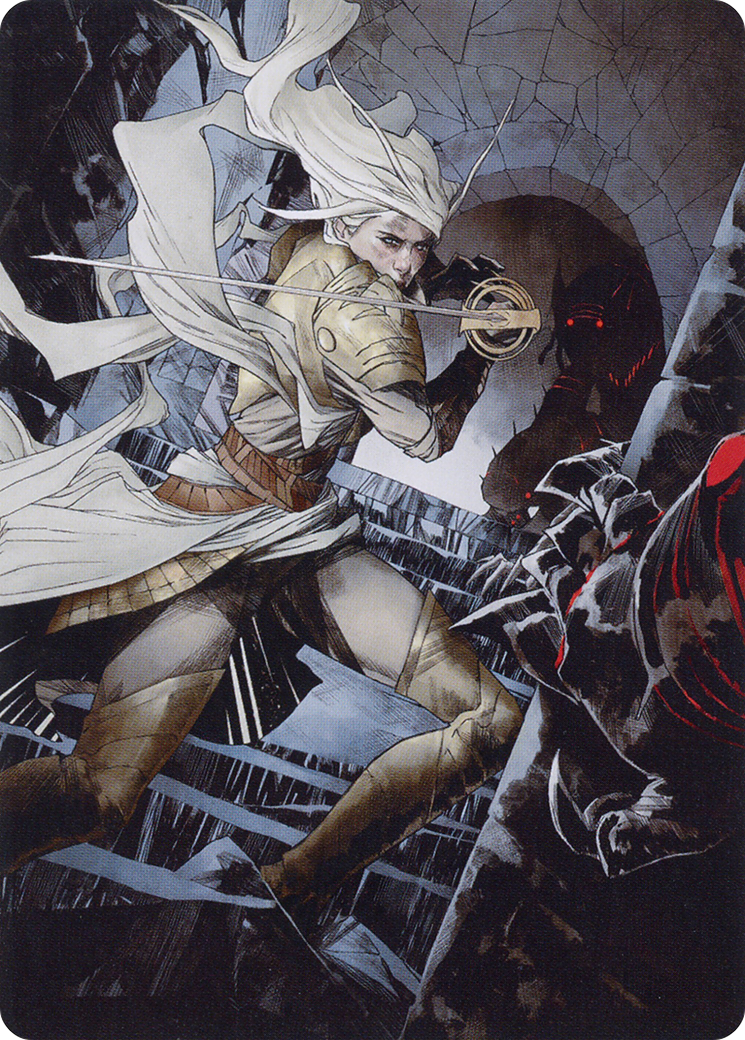 Thalia, Guardian of Thraben // Thalia, Guardian of Thraben  [March of the Machine Art Series] (Borderless) Foil