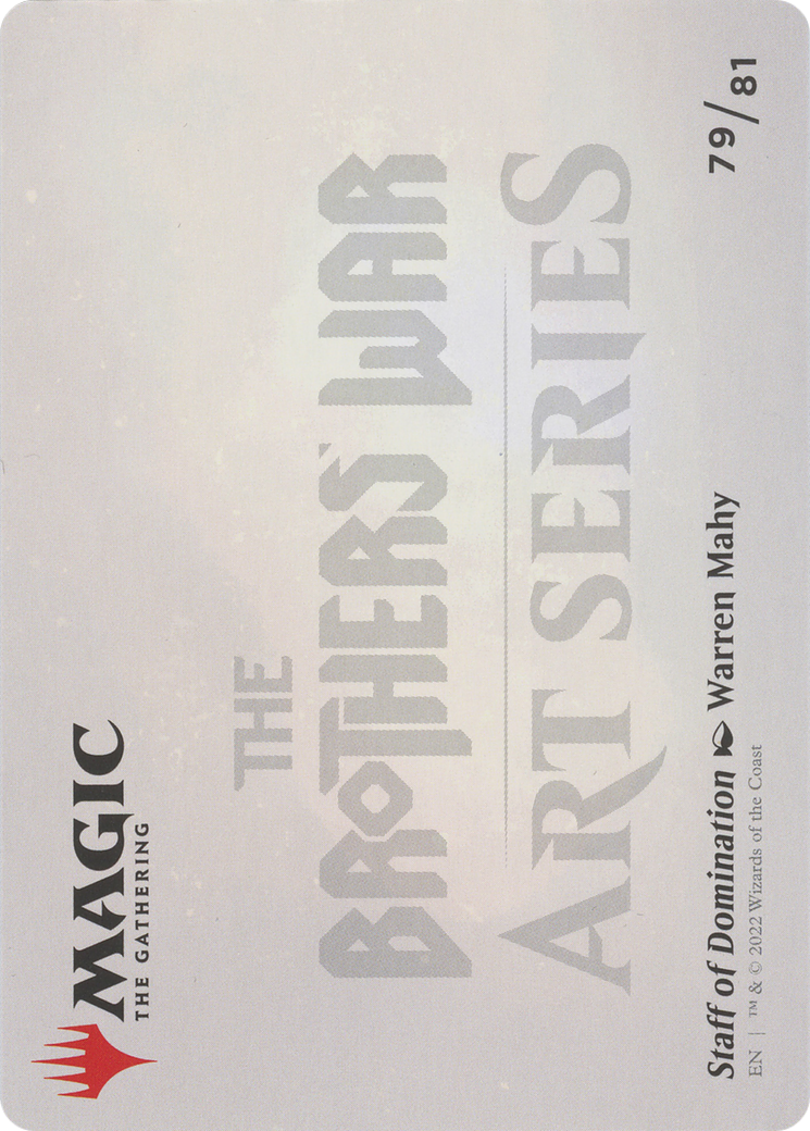 Staff of Domination // Staff of Domination  [The Brothers' War Art Series] (Borderless) Foil