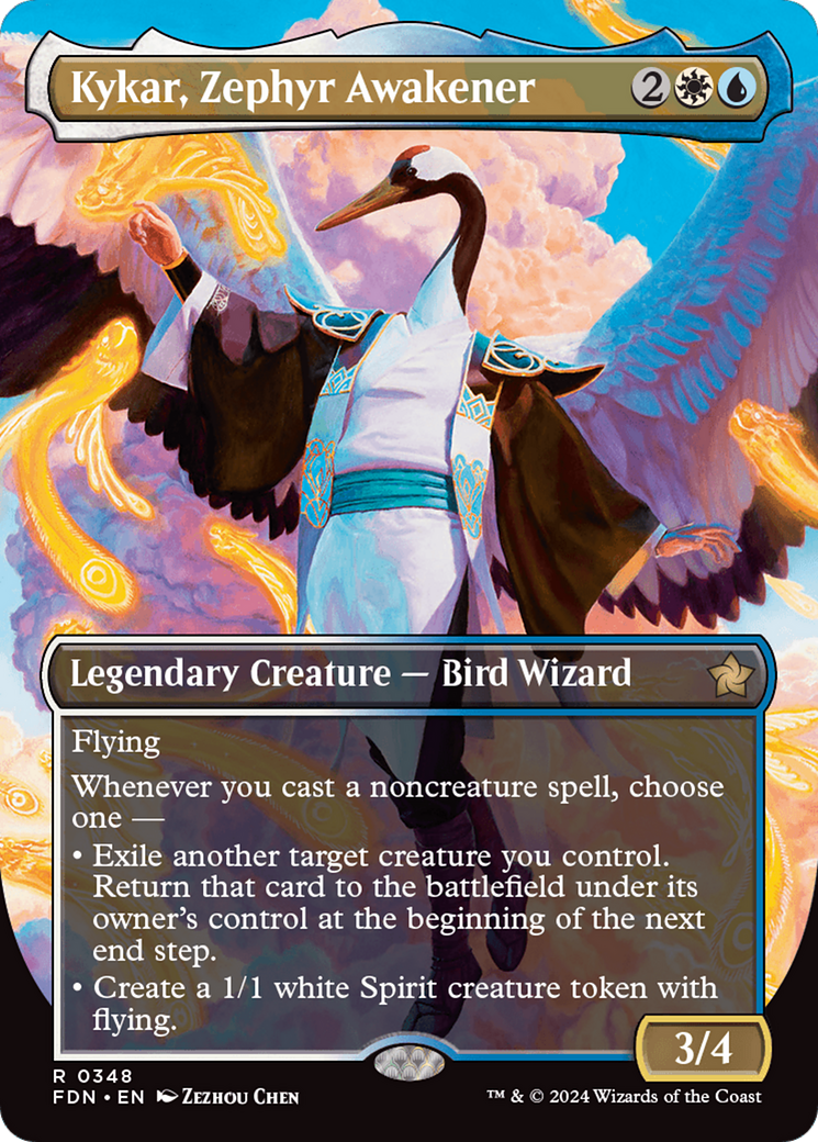 Kykar, Zephyr Awakener (Borderless) [Foundations] Foil