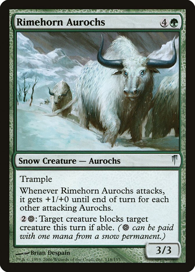Rimehorn Aurochs [Coldsnap] Foil