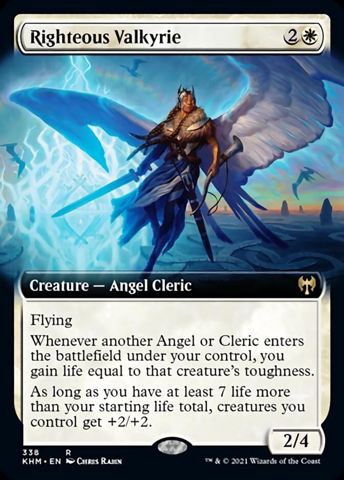Righteous Valkyrie (Extended Art) [Kaldheim] Foil