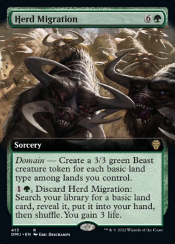 Herd Migration (Extended Art) [Dominaria United] Foil