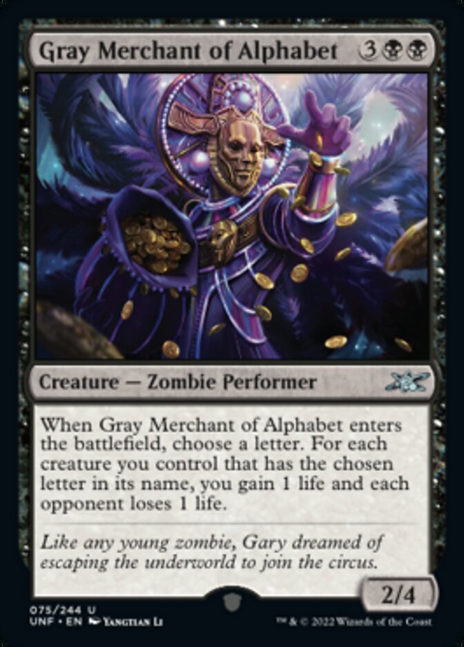 Gray Merchant of Alphabet [Unfinity] Foil