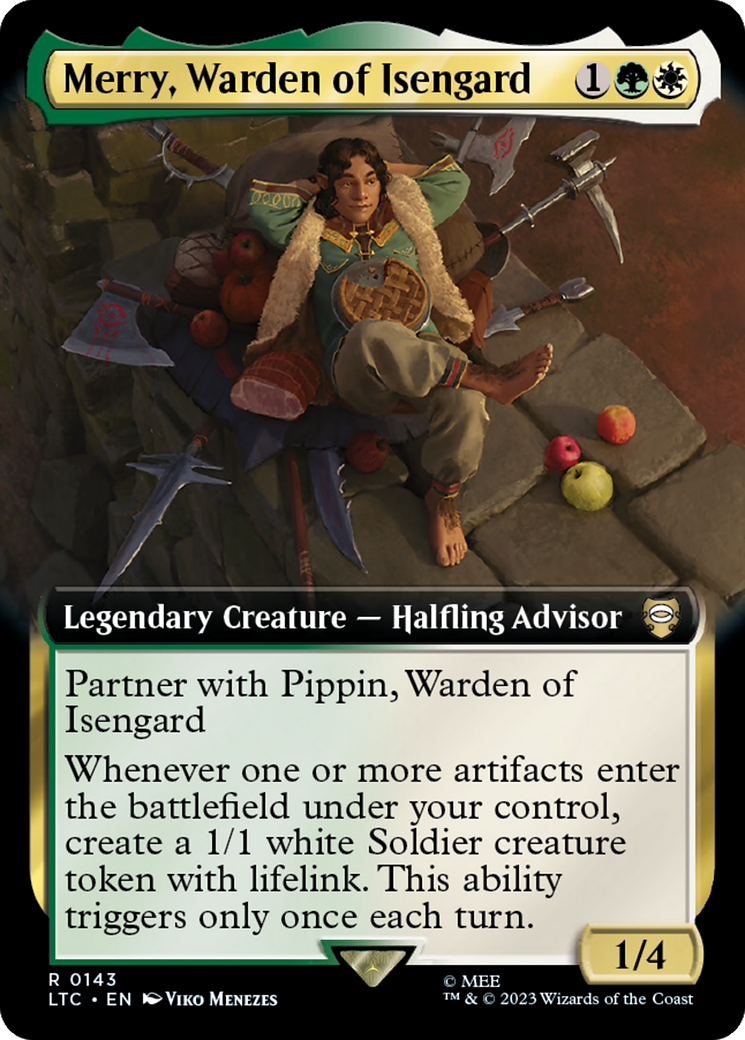 Merry, Warden of Isengard (Extended Art) [The Lord of the Rings: Tales of Middle-Earth Commander] Foil