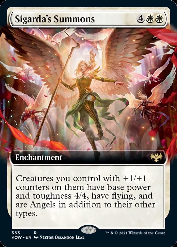Sigarda's Summons (Extended Art) [Innistrad: Crimson Vow] Foil