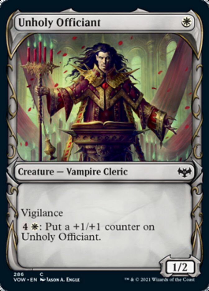 Unholy Officiant (Showcase Fang Frame) [Innistrad: Crimson Vow] Foil