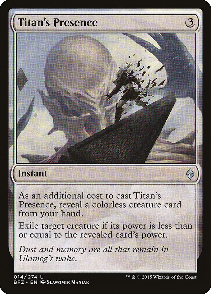 Titan's Presence [Battle for Zendikar] Foil