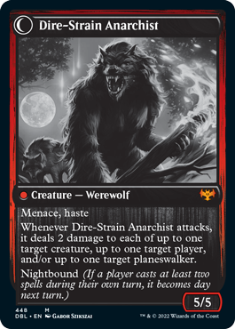 Volatile Arsonist // Dire-Strain Anarchist [Innistrad: Double Feature] Foil