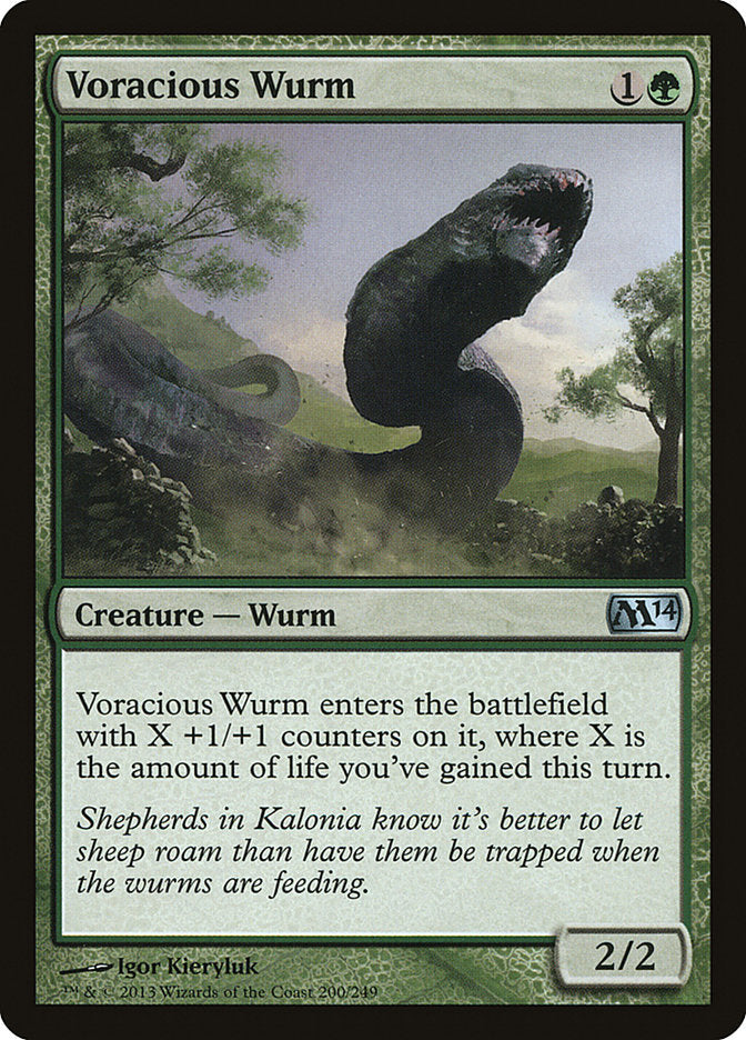 Voracious Wurm [Magic 2014] Foil