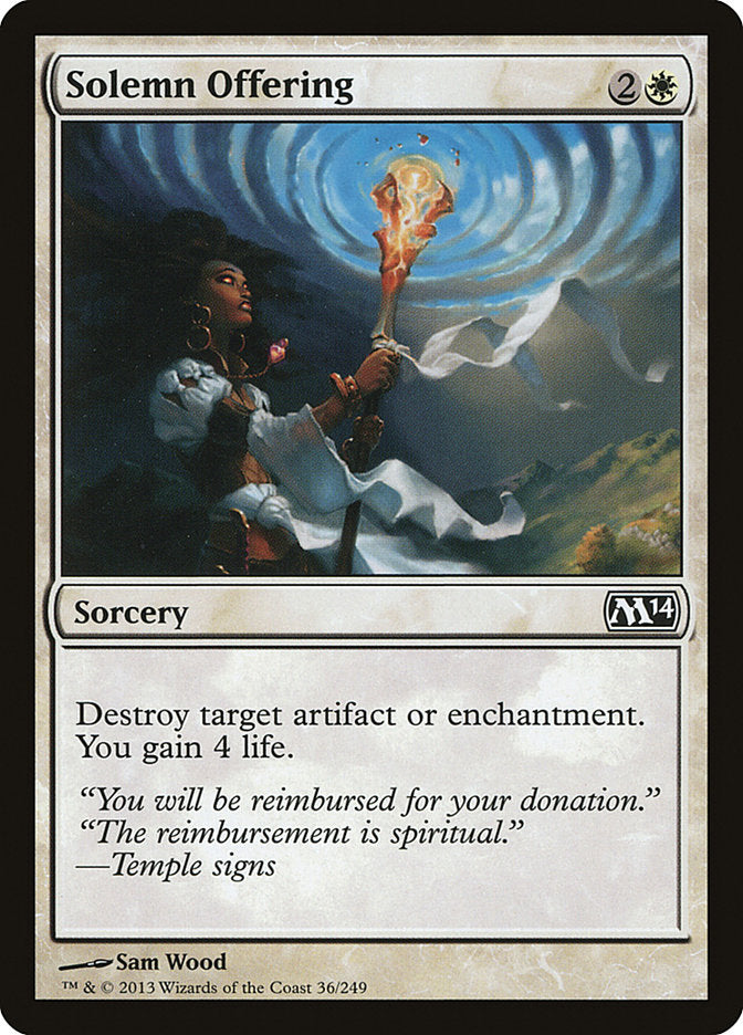 Solemn Offering [Magic 2014] Foil