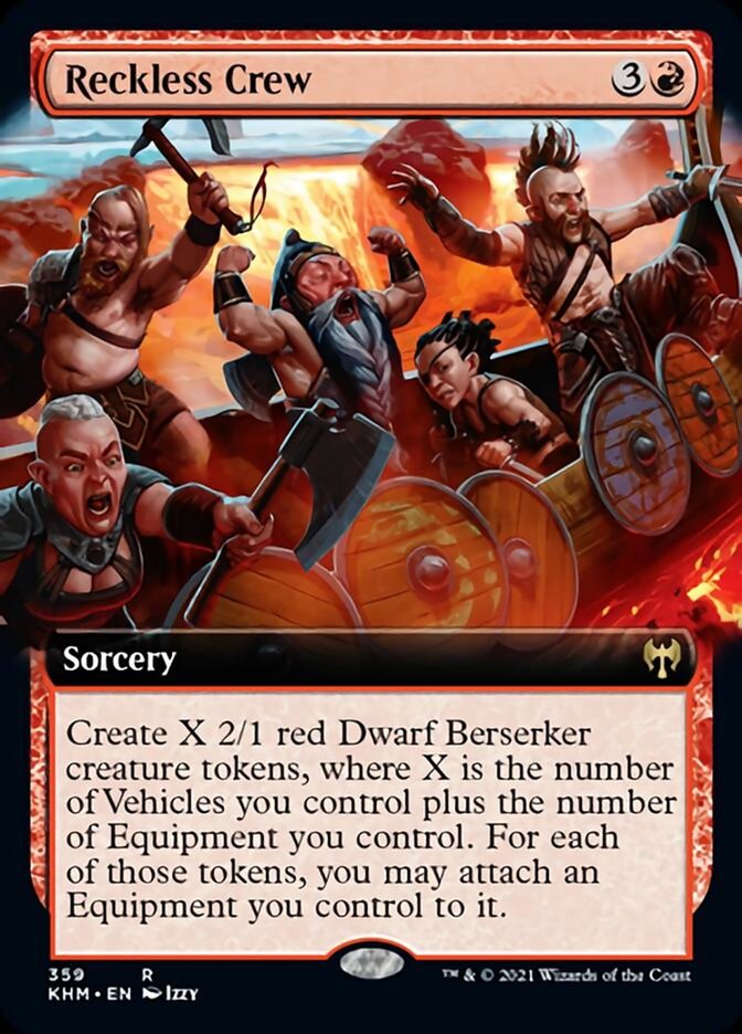 Reckless Crew (Extended Art) [Kaldheim] Foil