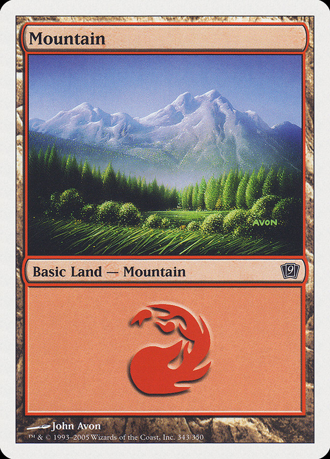 Mountain (343) [Ninth Edition] Foil
