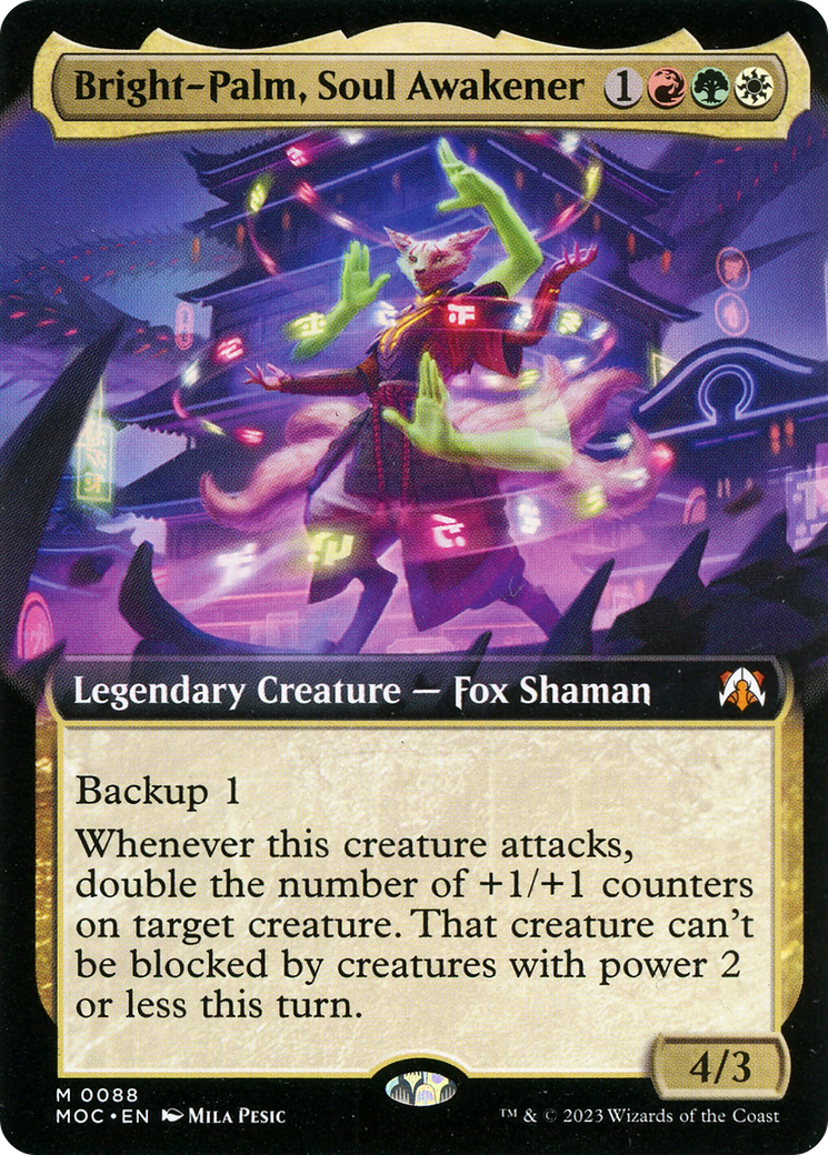 Bright-Palm, Soul Awakener (Extended Art) [March of the Machine Commander] Foil