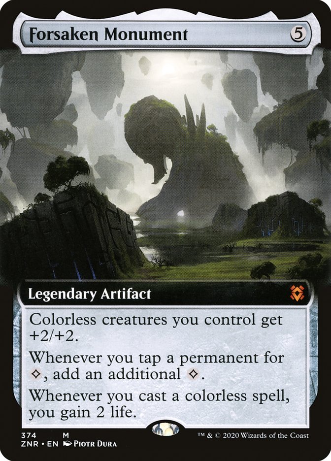 Forsaken Monument (Extended Art) [Zendikar Rising] Foil