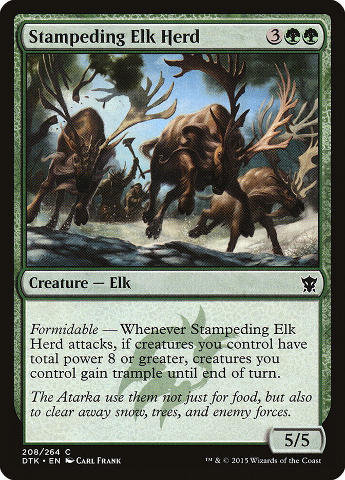 Stampeding Elk Herd [Dragons of Tarkir] Foil