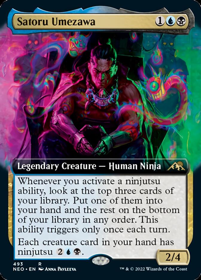 Satoru Umezawa (Extended Art) [Kamigawa: Neon Dynasty] Foil