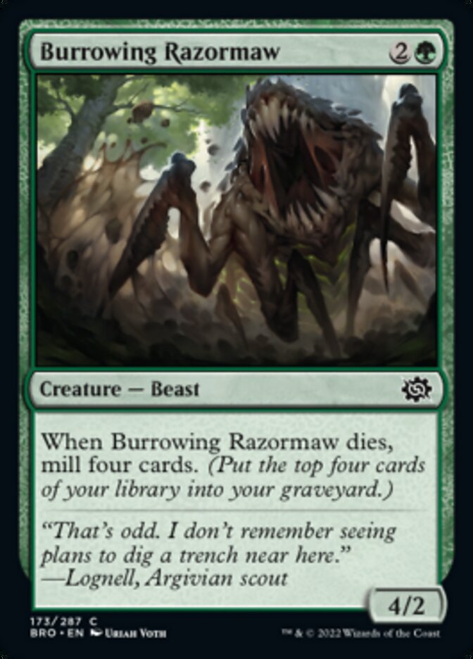 Burrowing Razormaw [The Brothers' War] Foil