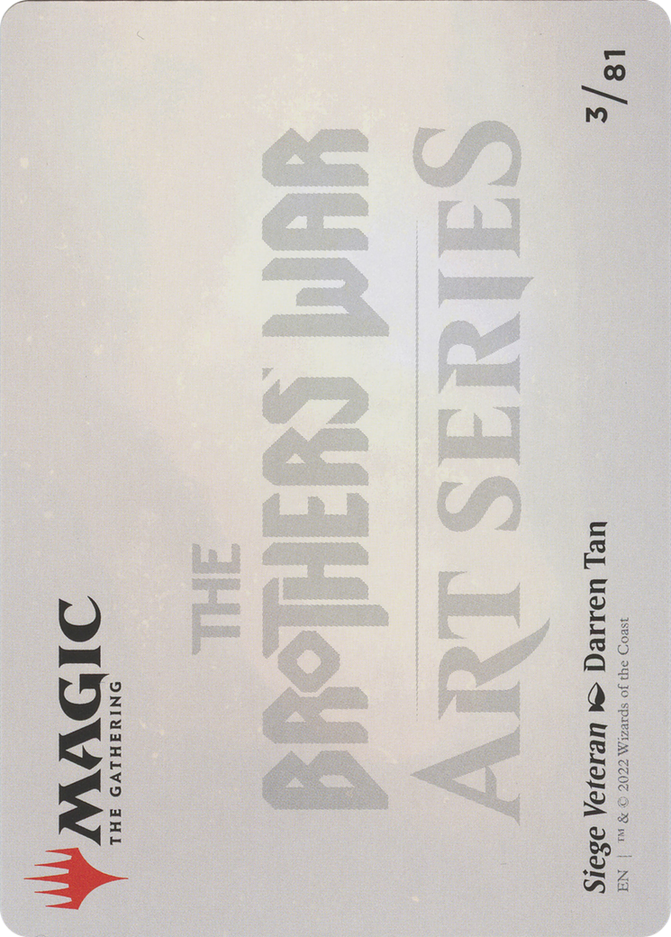 Siege Veteran // Siege Veteran  [The Brothers' War Art Series] (Borderless) Foil