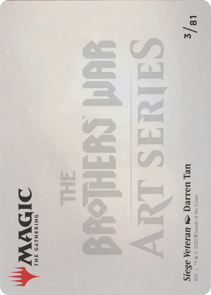 Siege Veteran // Siege Veteran  [The Brothers' War Art Series] (Borderless) Foil