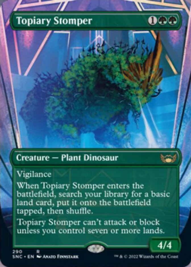 Topiary Stomper (Borderless Alternate Art) [Streets of New Capenna] Foil