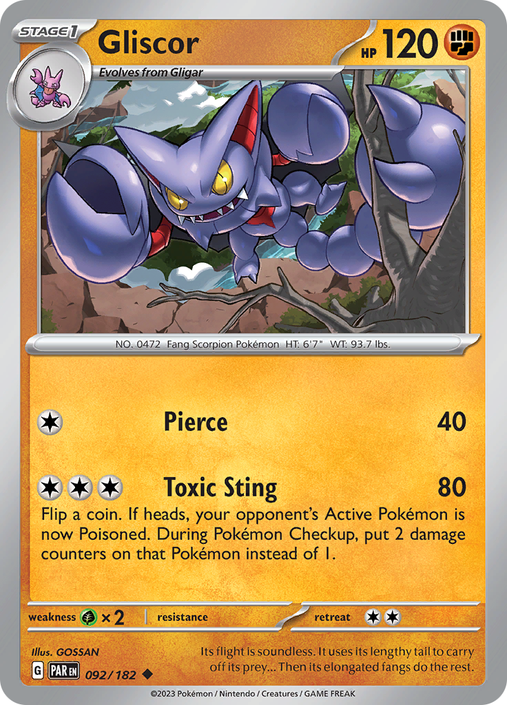 Gliscor (092/182) [Scarlet & Violet: Paradox Rift] Reverse Holofoil