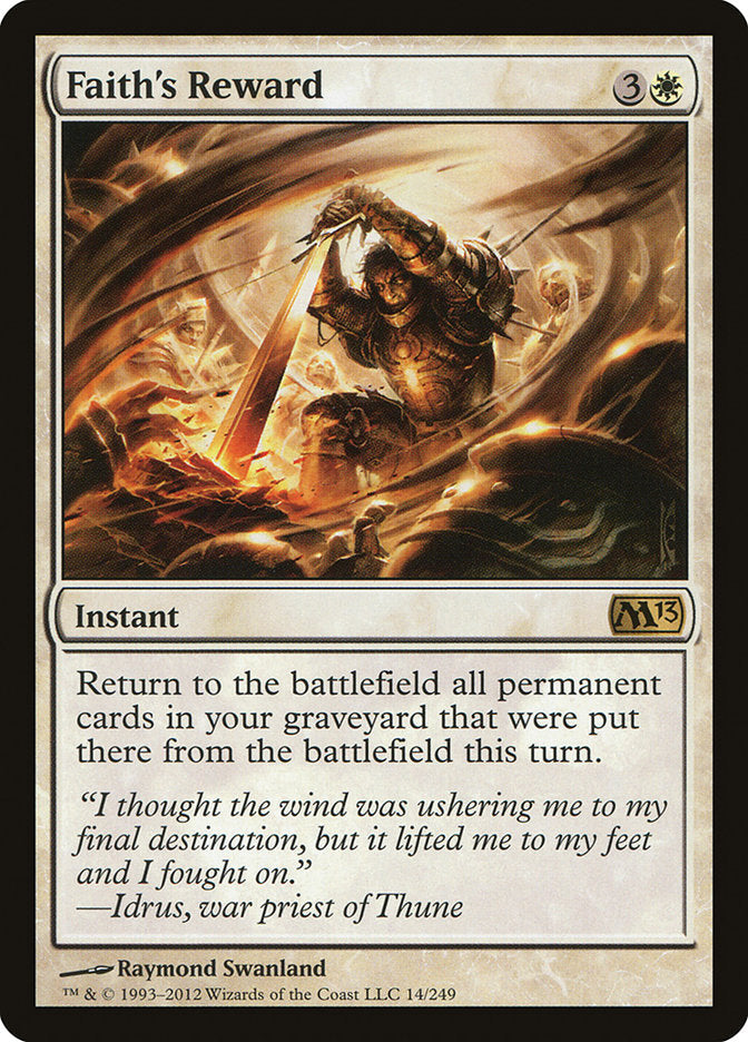 Faith's Reward [Magic 2013] Foil