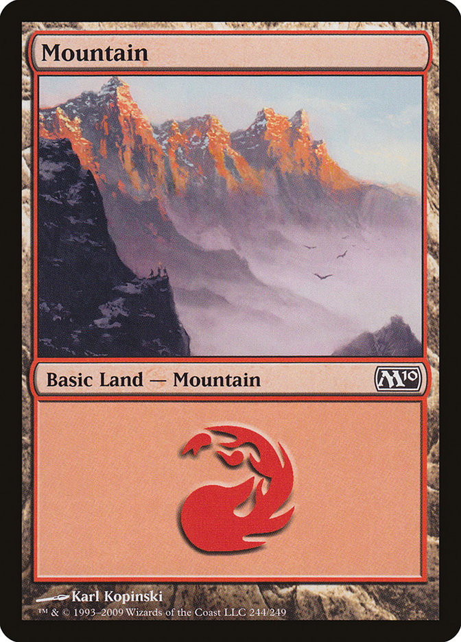 Mountain (244) [Magic 2010] Foil