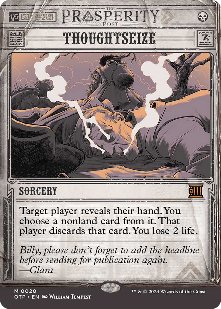 Thoughtseize [Outlaws of Thunder Junction: Breaking News] Foil