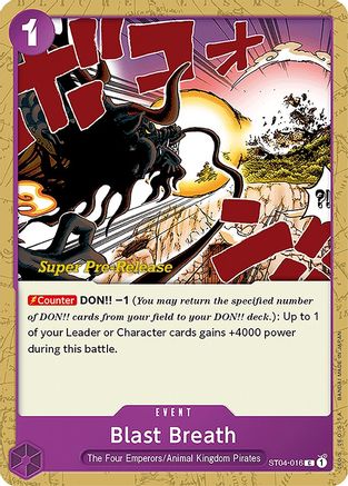 Blast Breath (ST04-016) - [Super Pre-Release Starter Deck 4: Animal Kingdom Pirates]