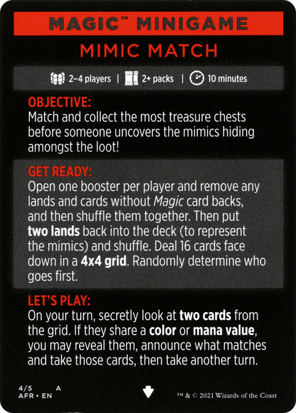 Mimic Match // Mimic Match (cont'd)  [Adventures in the Forgotten Realms Minigames]